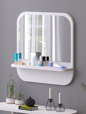 PremiumPort Kare 58 cm Renkli Raflı Koridor ve Salon Konsolu, Şık ve Fonksiyonel