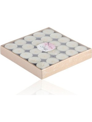 PremiumPort 25'li Yuvarlak Beyaz Mum Seti, Zarif ve Şık Dekorasyon Aksesuarı