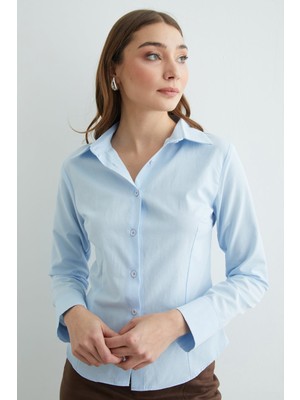 FullaModa Basic Pensli Slim Fit Gömlek