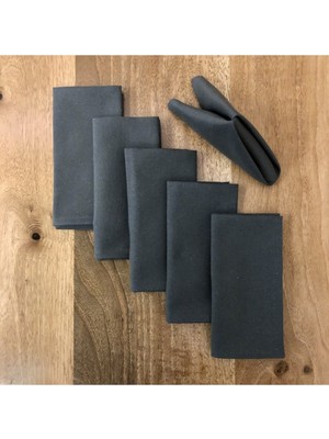 PremiumPort 6'lı Özel Dikişli Kumaş Amerikan Servisleri, Şık ve Dayanıklı Antresit Renk