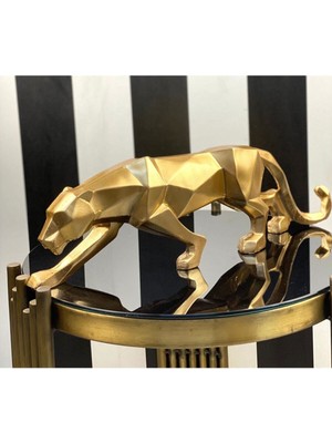 PremiumPort Şık Leopar Desenli Kristal Biblo, Zarif Dekorasyon Parçası