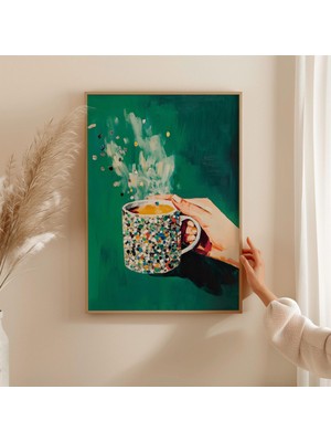 PremiumPort Şık Ahşap Çerçeveli Oturma Odası ve Mutfak Tablo Seti