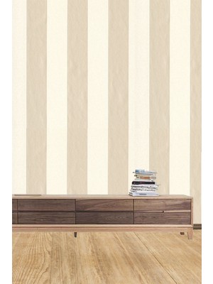 PremiumPort Şık 4858 Kalın Çizgi Desenli Duvar Kağıdı 5 M², Modern ve Zarif Tasarım