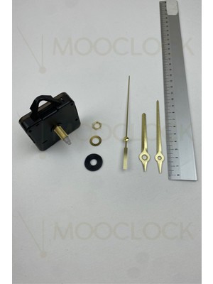 PremiumPort Sessiz Duvar Saati Mekanizması 22 mm Şaft Akrep-Yelkovan-Saniye (Askılı)