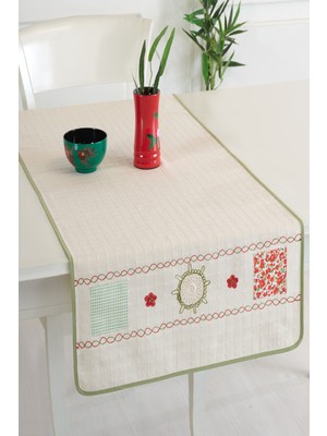 PremiumPort Eşsiz Biyeli Motifli Işlemeli 50X130 cm Şık Runner