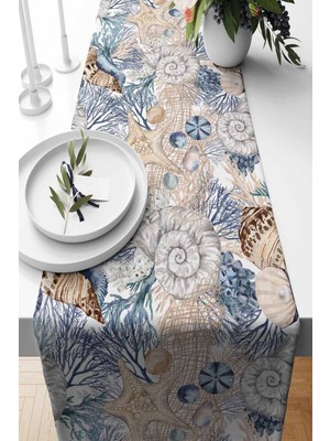 PremiumPort Desenli Süet Dokuma Runner, 140X40 Cm, Şık ve Dayanıklı Ev Dekoru