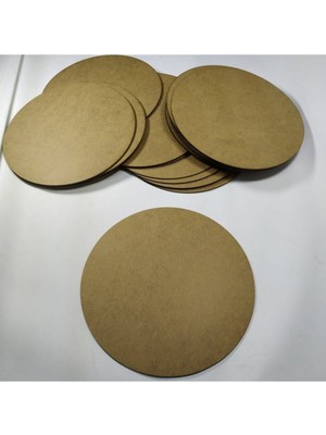 PremiumPort 6'lı Ahşap Supla Levha Seti, 32 cm Çap, Doğal ve Şık Tasarım