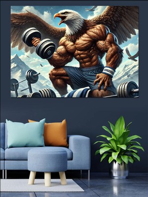 PremiumPort Vücut Kanvas Tablo, Dekoratif Ahşap ve Mdf Çerçeve, Şık ve Modern Tasarım