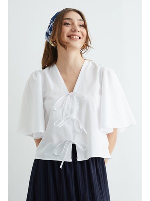 FullaModa Önden Bağlamalı Kapri Kol Kimono