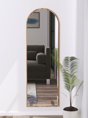 Teknotrust Şık 120X40 cm Ceviz Renkli Antre ve Salon Konsol Aynası