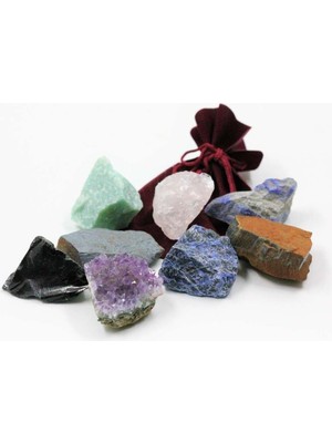 PremiumPort Doğal Taş Ham Kütle Seti, Işlenmemiş, 35-50GR, 8'li Paket