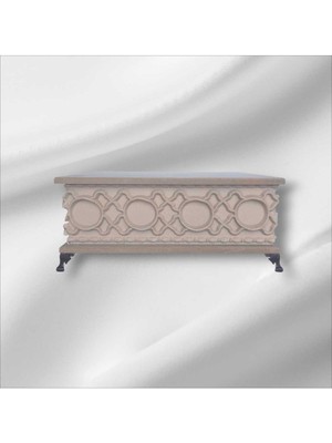 PremiumPort Ahşap Çok Amaçlı Ayaklı Dikdörtgen Dekoratif Kutu