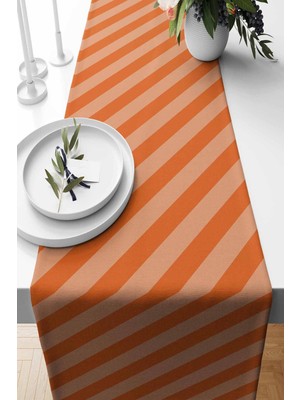 PremiumPort Renkli Çizgili Süet Dokuma Halı 140X40 Cm, Şık ve Zarif Tasarım