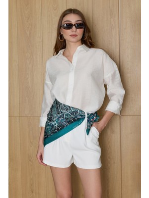 FullaModa Basic Düğmeli Krinkıl Gömlek