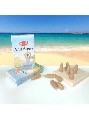 PremiumPort Antistress Geri Akış Tütsü Mum Seti 10'lu, Rahatlatıcı Kokular