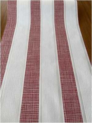 PremiumPort Bordo Beyaz Çizgili Ithal Duvar Kağıdı, Şık ve Zarif Tasarım (5m²)