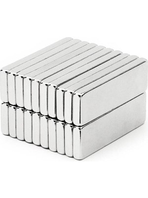 PremiumPort Yüksek Güçlü Neodyum Blok Mıknatıs Seti 30X10X2 Mm, 10'lu