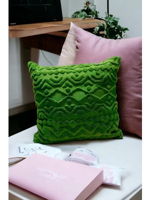 PremiumPort Yeşil Geometrik Bohem Dekoratif Yastık Kılıfı 43X43 cm