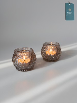 PremiumPort Şık 2'li Bubble Mumluk ve Tealight Tutucu Seti, Evinizde Zarafet Yaratır