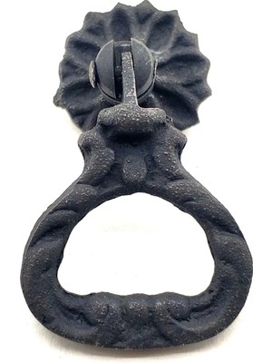 Die Grup Antika Tarz Dekoratif Pirinç Kalp Sarkaç Mobilya Kulbu - 25 Mm, Oksit