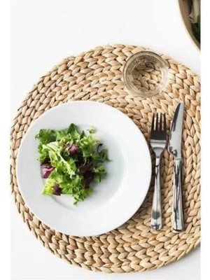 PremiumPort Kalın Hasır Örgülü Amerikan Servisi 35CM Şık ve Dayanıklı Tasarım