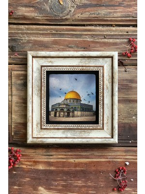 PremiumPort Şık Taş Çerçeveli Duvar Dekoru 20X20 Cm, Zarif ve Modern Tasarım