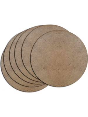 PremiumPort 20 Adet Naturel Ahşap Mdf Supla Runner Yuvarlak Magnet Tahtası