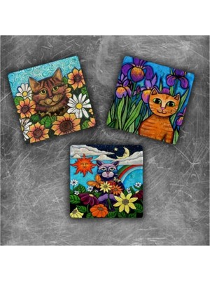 PremiumPort Doğal Taş Magnet Seti, 3 Parça, Enerji ve Şifa Dolu Tasarım