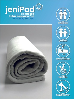Jenipad Hasta ve Bebek Altı  Yıkanabilir Ultra Emici Sıvı Geçirmez Tekrar Kullanılabilir Yatak Pedi