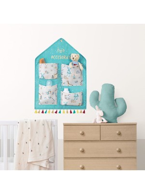 PremiumPort Sevimli Bebek Odası Duvar Organizeri, Şık ve Fonksiyonel Tasarım