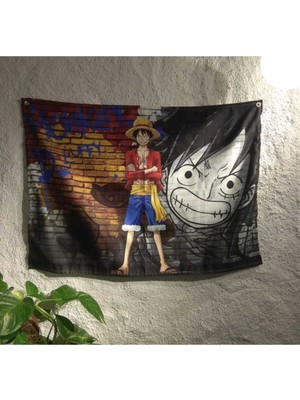 PremiumPort Renkli One Piece Monkey De Luffy Duvar Dekoru, Şık ve Eğlenceli Tasarım