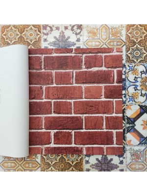 PremiumPort 3 Boyutlu Taş Desenli Duvar Kağıdı 5m², Tutkal Hediyeli