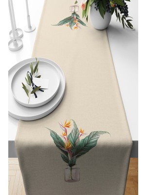 PremiumPort Şık Runner Starliçe Desenli Süet Dokuma 140X40 Cm, Ev ve Dekorasyon Için