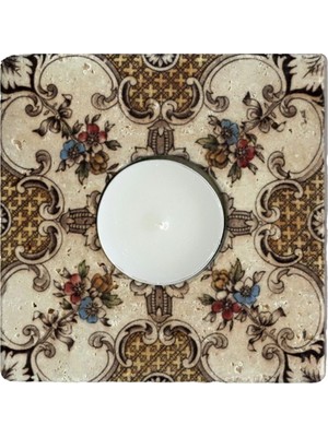 PremiumPort El Yapımı Doğal Taş Mumluk, Şık ve Zarif Dekorasyon Aksesuarı