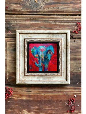 PremiumPort Şık Çerçeveli Taş Duvar Dekoru, 20CM x 20CM, Zarif ve Modern Tasarım