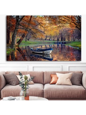 PremiumPort Large Serenity Lake Canvas Wall Art 140X210 Cm, Şık ve Huzur Verici Dekor