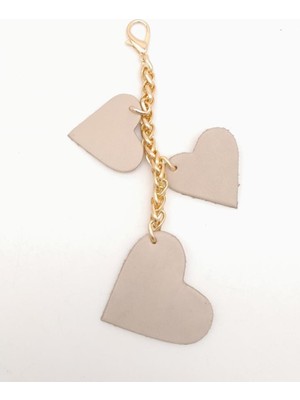 PremiumPort Bej Deri Kalpli Süs Püsküllü Zincirli Takı