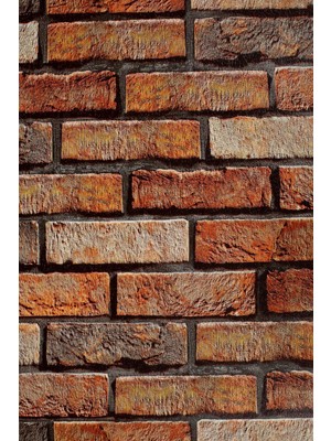 PremiumPort Kahve Tuğla Taş Desenli Duvar Kağıdı, 5,30 M², Şık ve Modern Tasarım