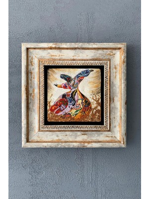 PremiumPort Taş Duvar Dekoru, Hediye, Çerçeveli, 20X20 Cm, Şık ve Zarif Tasarım