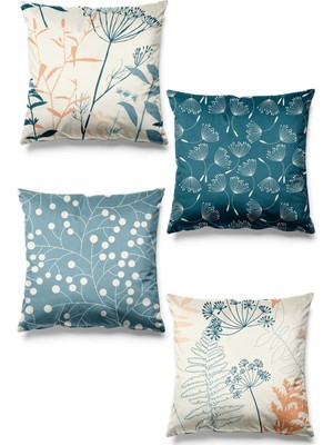 PremiumPort Narin Desenli 4'lü Süet Kırlent Kılıfı, Şık ve Rahat Kullanım