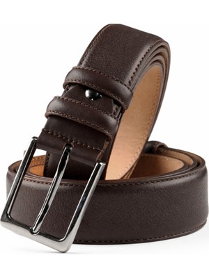 Deepsea Kahve %100 Hakiki Deri Klasik Kemer – 3,5 cm En – Dikiş Detaylı – Kısaltılabilir Tasarım 2602665