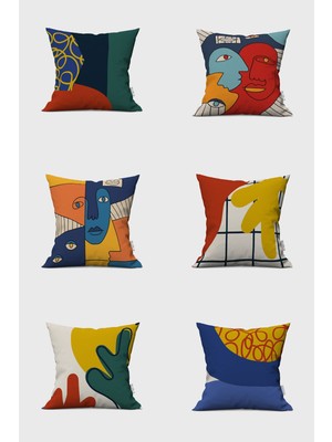 PremiumPort Renkli Çift Taraflı Süet Kırlent Kılıfı, 6'lı Set, Şık ve Konforlu Dekorasyon