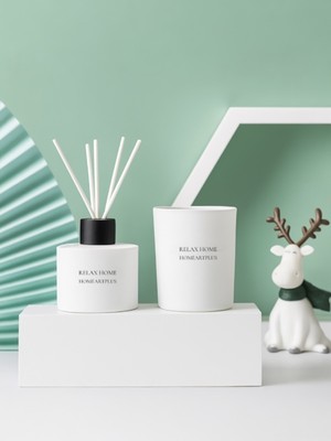 PremiumPort Beyaz Çiçekler Kokulu Oda Kokusu ve Mum Seti 100 ml