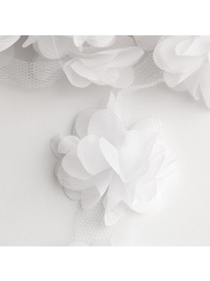 PremiumPort Lazer Kesim Organze Kumaş Gül 9,15 M, 120 Adet Yapay Çiçek Dekorasyon