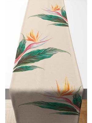 PremiumPort Şık Runner Starliçe Desenli Süet Dokuma 140X40 Cm, Ev Dekorasyonu