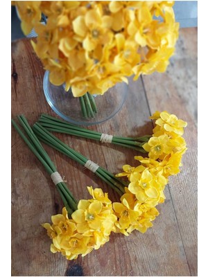 PremiumPort Renkli Yapay Nergis Çiçeği Demeti, Dekoratif Hediye Seti