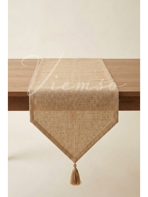 PremiumPort Doğal Jüt Runner 300CM, Şık ve Dayanıklı Masa Dekorasyonu