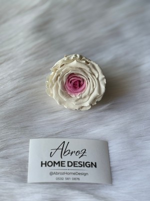 PremiumPort Canlı Solmayan Şoklanmış Gül, Krem ve Pembe Renk Seçenekleri