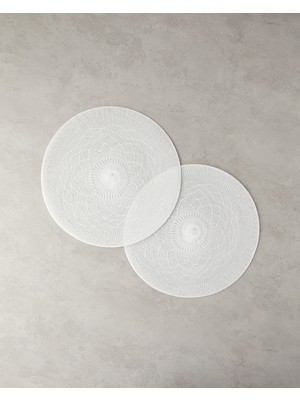 PremiumPort Leron Polyester 2'li Amerikan Servis Beyaz, Şık ve Dayanıklı Mutfak Gereçleri