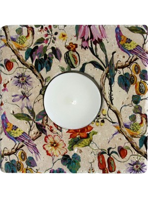 PremiumPort Doğal Taşlı Dekoratif Mumluk, Şık ve Zarif Tasarım